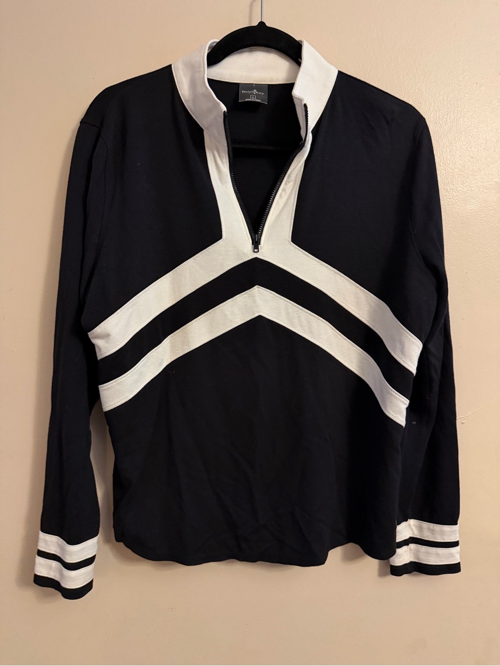 Belyn Key Black Jacket with White Trim